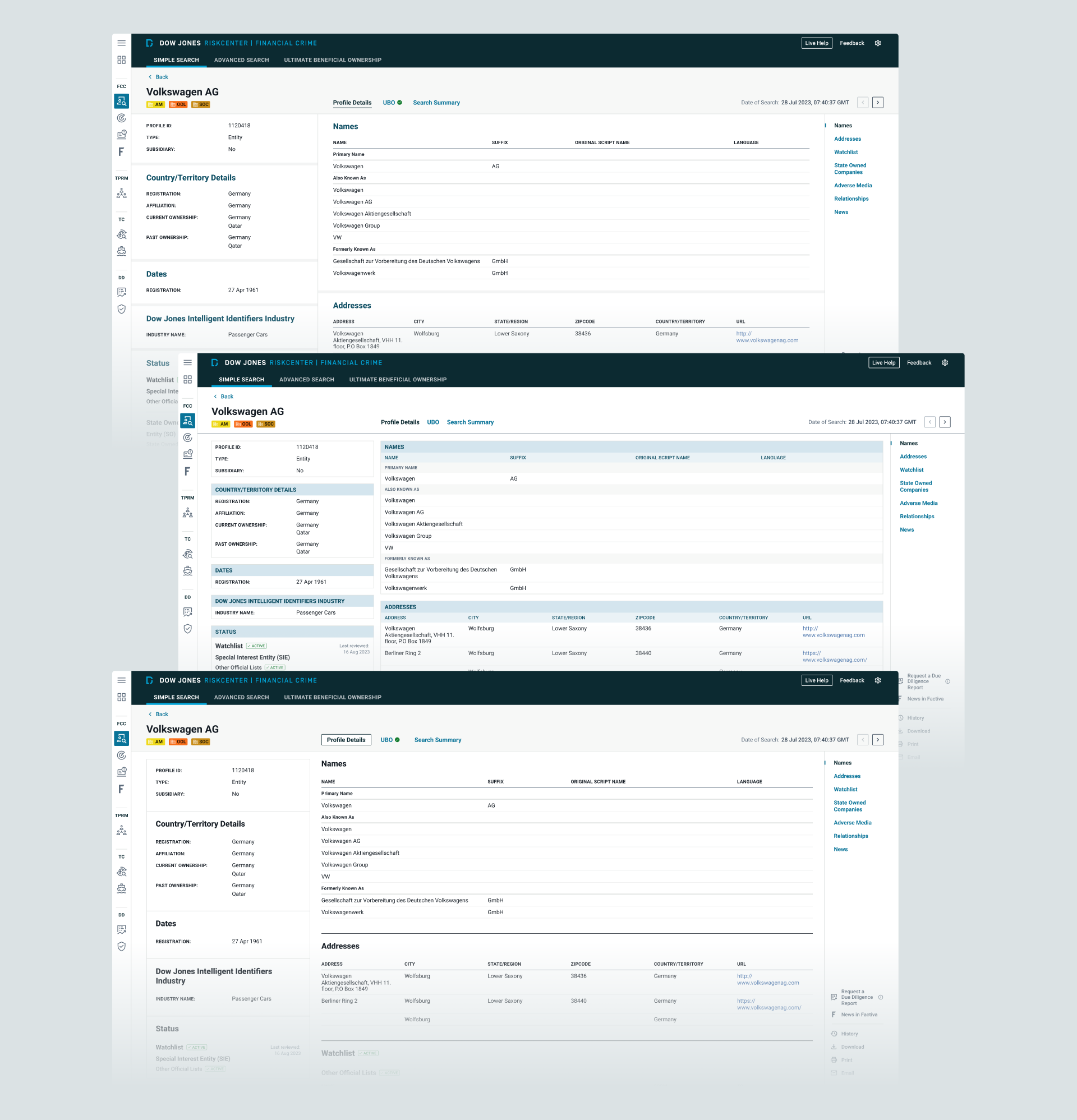 Page Design Iterations