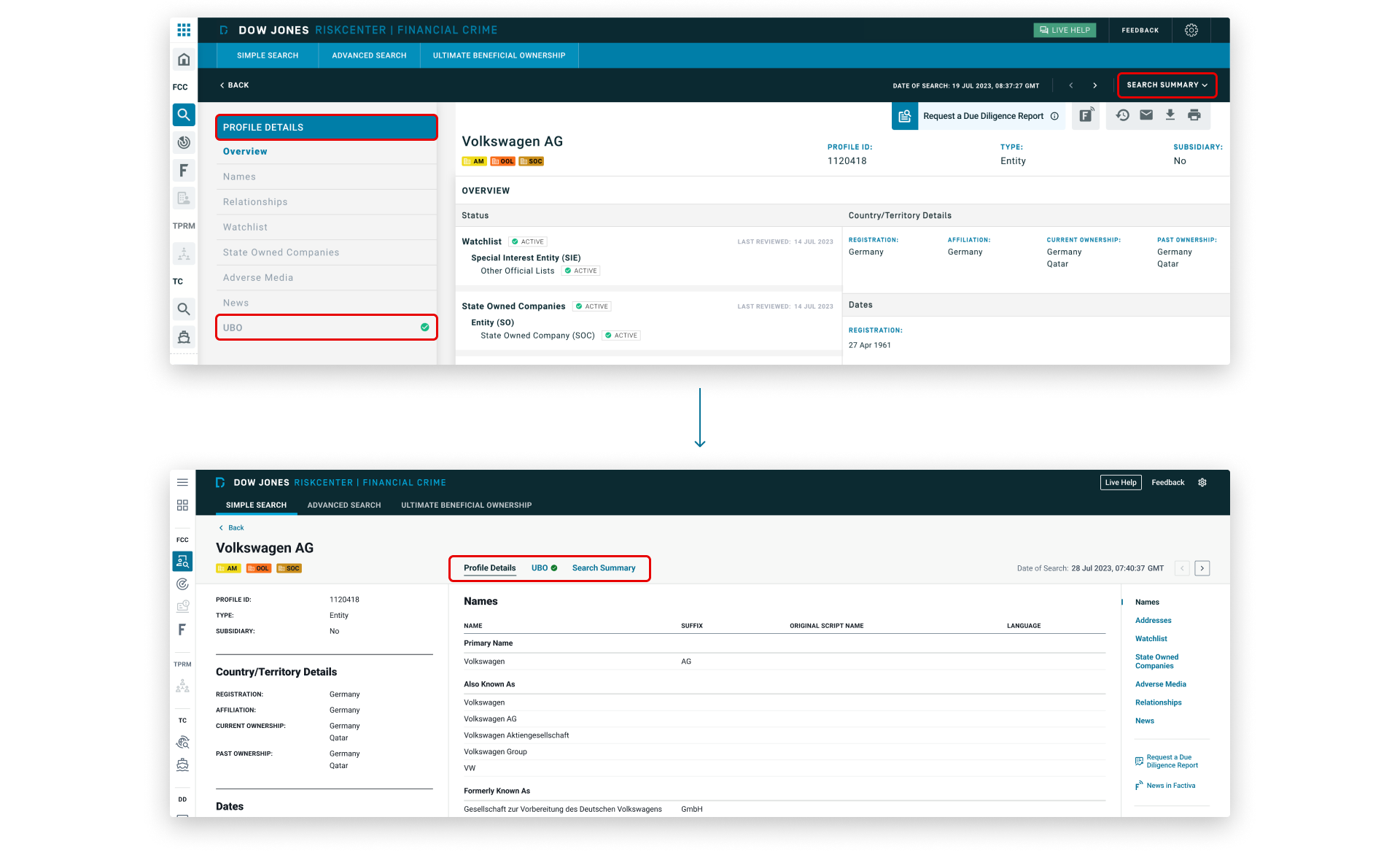 In-Page Navigation Improvement